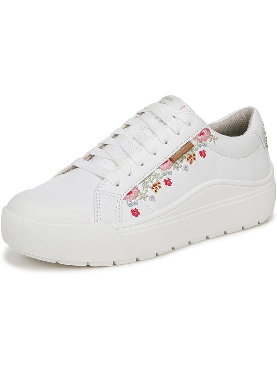 Shoes - Women's White Multi Comfortable Boot Slip On Fashion Sneaker Lace Up Casual Shoe